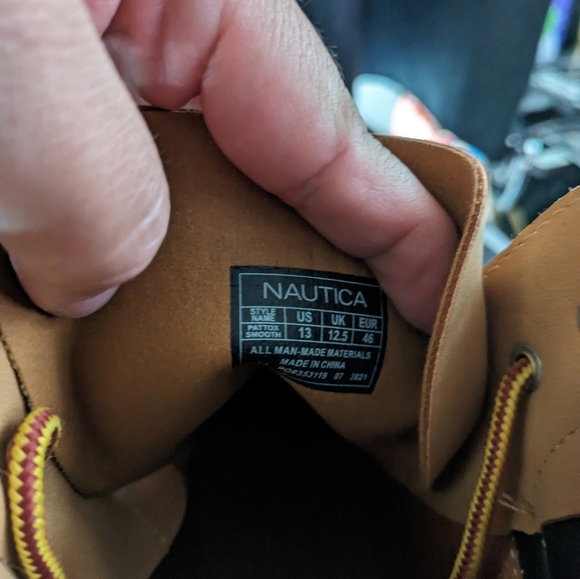 NAUTICA PATTOX Smooth BOOT Faux Leather Men 13 Honey KM1111 1223
